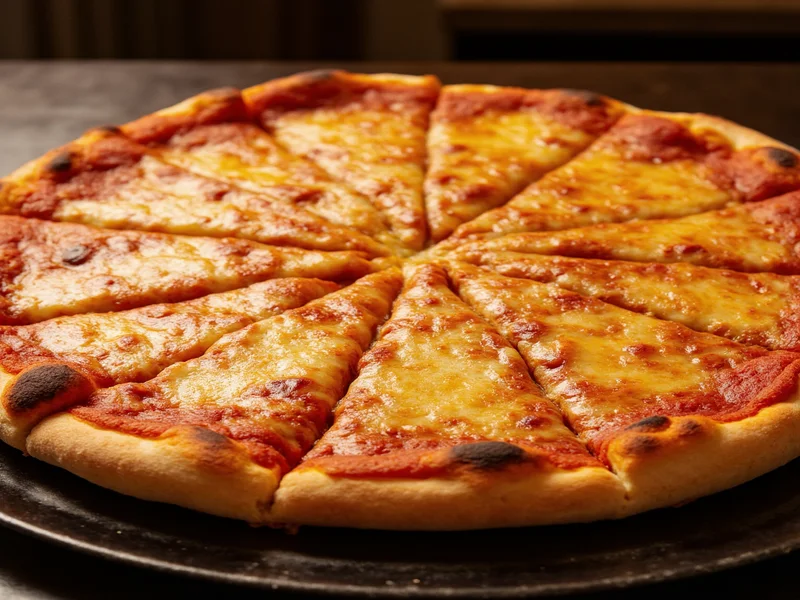 Perfectly baked homemade pizza with bubbling cheese and charred crust edges