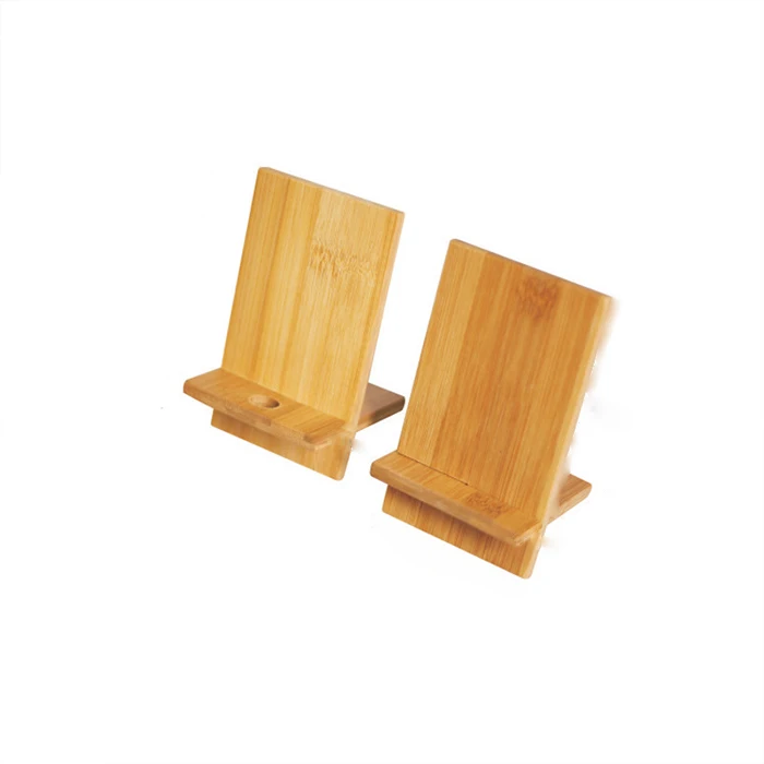 bamboo wooden mobile cell phone stand desktop tablet holder for phone ipad