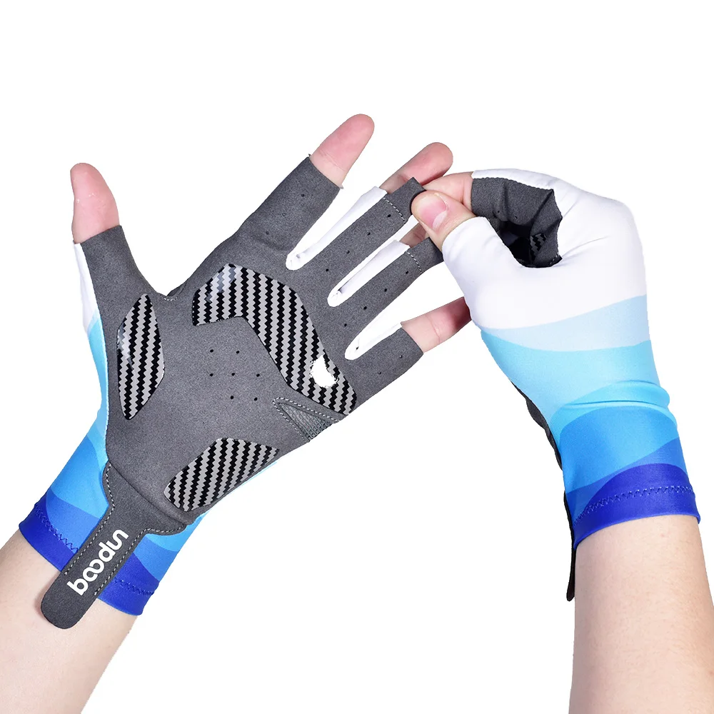 

Customized Wholesale Factory UV Protection Non Slip Fingerless Fishing Gloves For Adult, Blue/grey/white/black
