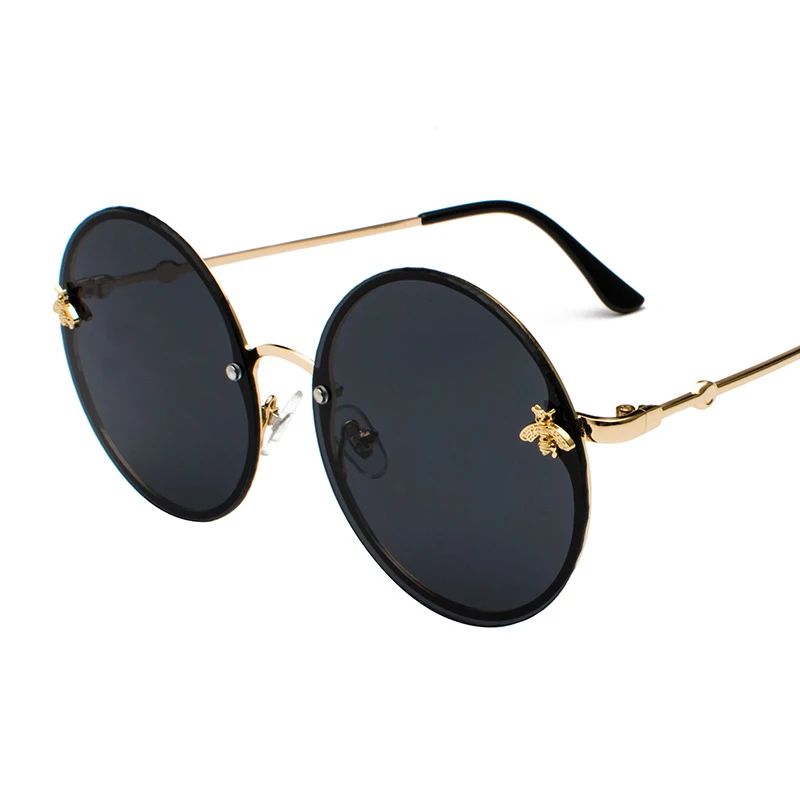 

Gold Bee Sunglasses Rimless Round Men Women Brand Glasses Designer Fashion Male Female Shades