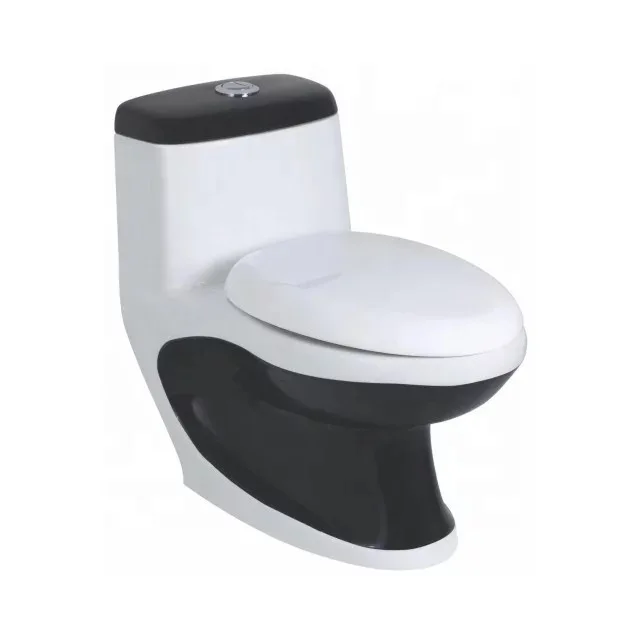 
A3116A bathroom sanitary floor mounted black enamel waterless toilet 