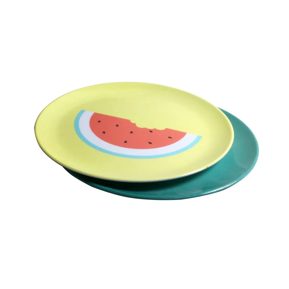 
cheap lightweight 8 inch melamine kids plate with customize design 