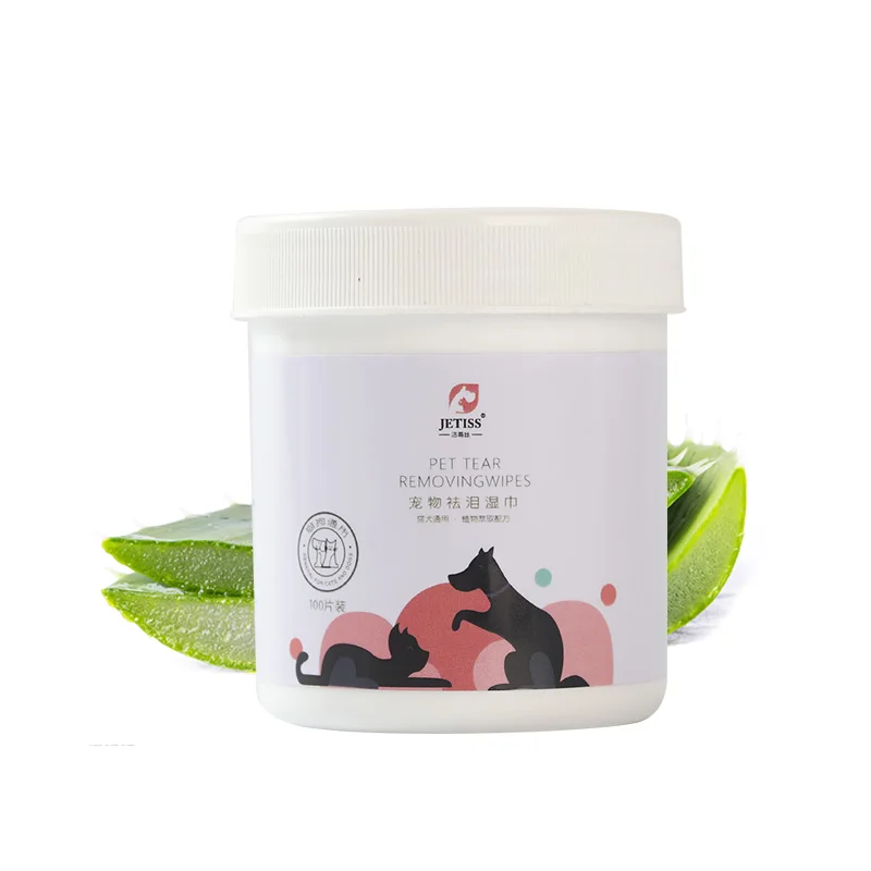 

Wholesale new arrival organic antibacterial tear remover pet grooming wipes for cat dog pet