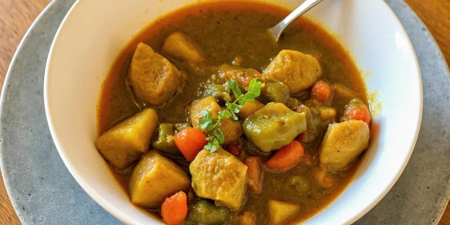Step-by-step cooking process of green chilli stew