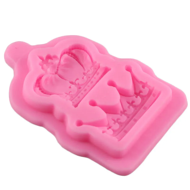 

Princess and Queen Crown Shape Silicone Mold Clay Plaster Mold Kitchen Accessories, As photo