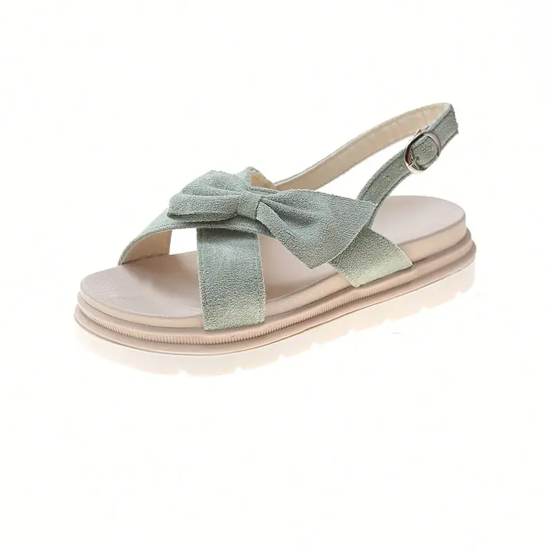 

Factory Women's Sandals Summer Comfortable Round Toe Hollow Sandals Women's platform shoes bow sandals women's
