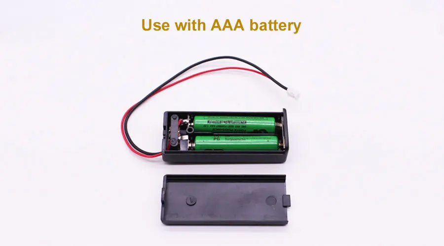 2 Aaa Battery Storage Case Box Holder With On Off Switch Cover And Xh2
