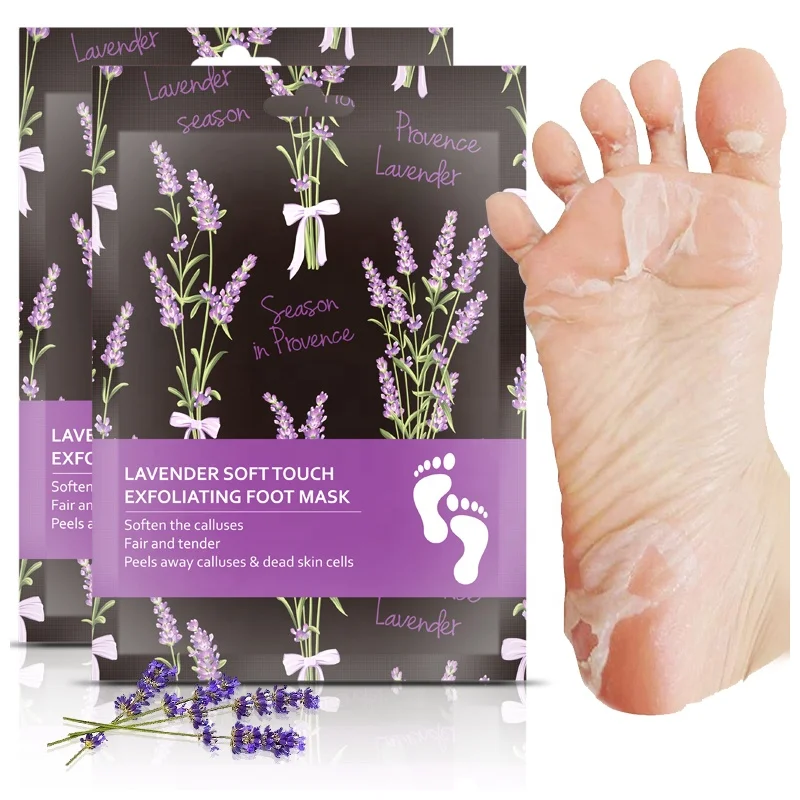 

Lavender Foot Peel Mask Private Label Nourishing Exfoliating Foot Mask Effective Natural Hydrating Peeling Footmask Sheet