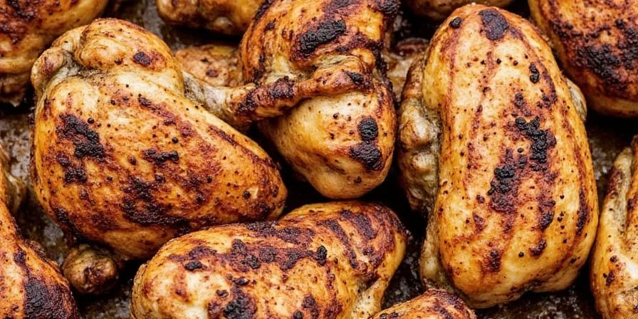 Cooked chicken resting on cutting board