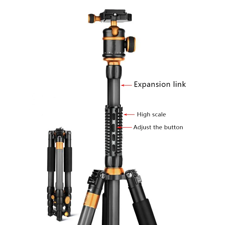 

Mini Waterproof Travel Lightweight Smartphone Vlog Camera Tripod Adjustable Button, Black