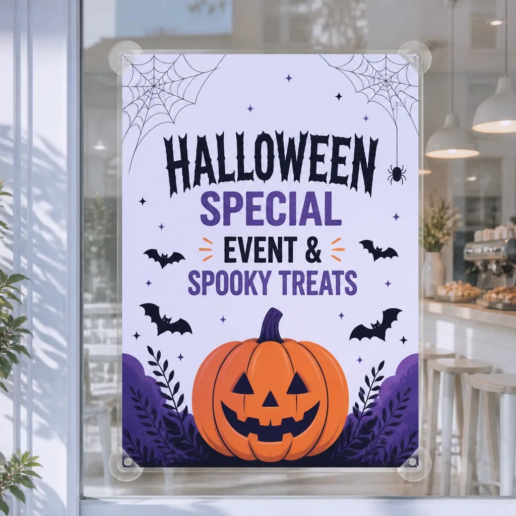 Retail Window Suction Mount Poster