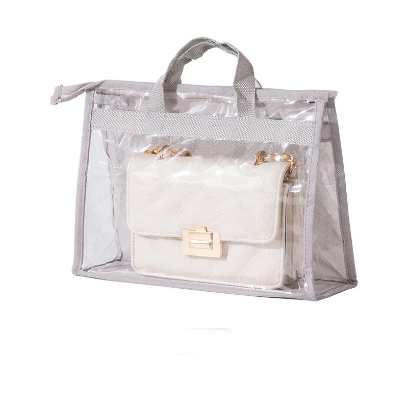

Custom dust-proof handbag protector tote bag transparent clear pvc dust cover bag for handbag, Customized