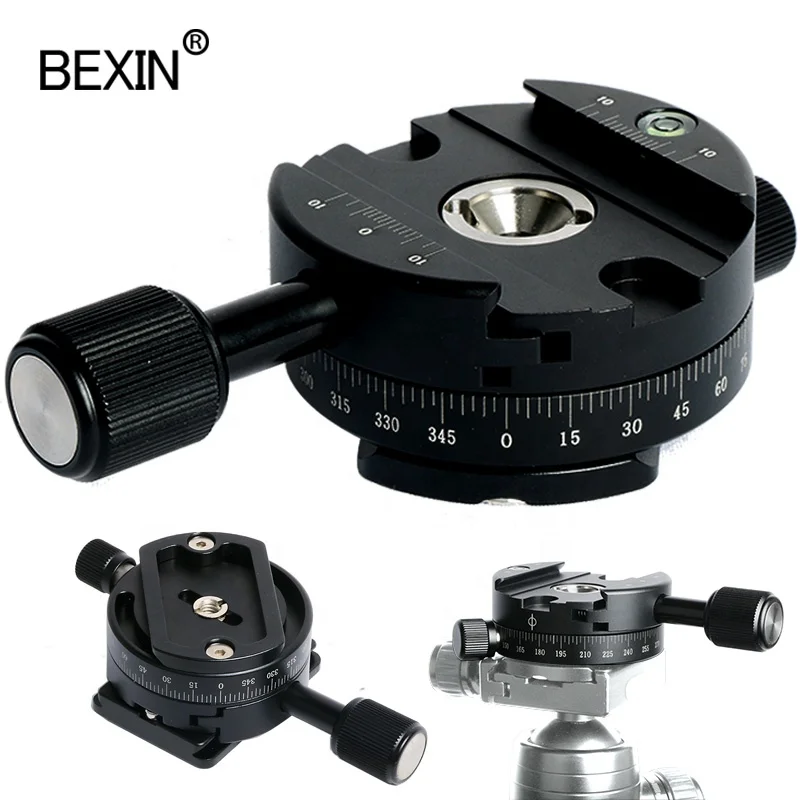 

Quick release plate 1/4 360 rotating Panoramic Aluminum Camera Tripod plate Clamp ball joint head super clamp adjustable clamp, Black