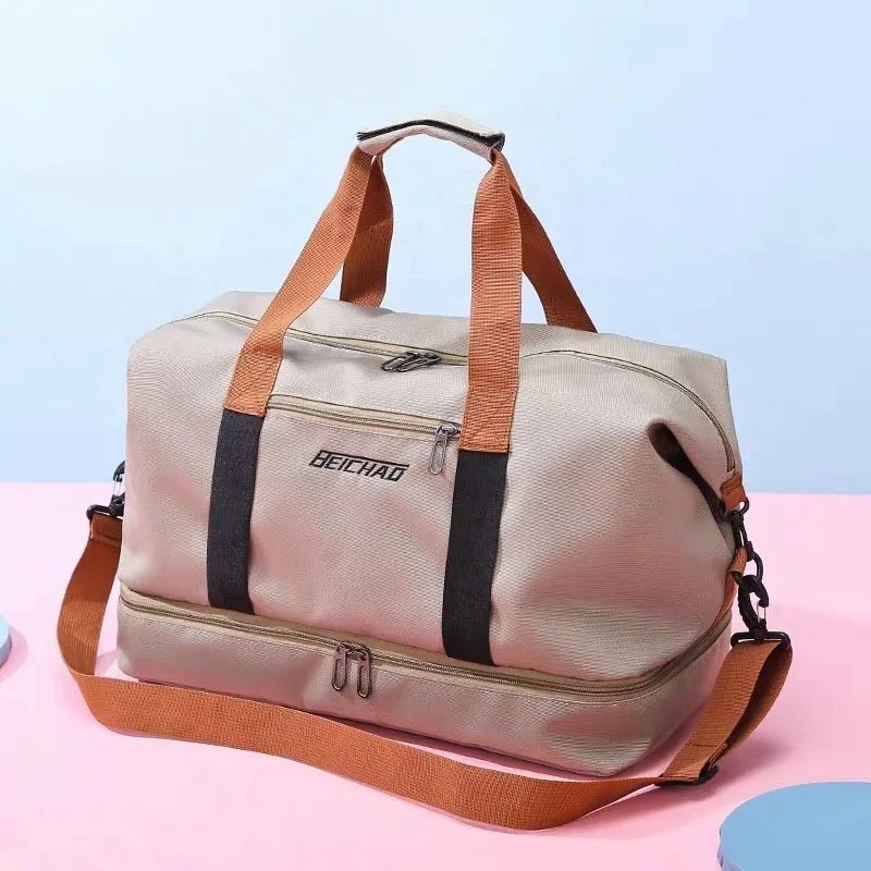

Large-capacity business travel bag Oxford textile dry and wet separation lightweight shoulder bag fitness vacation travel bag