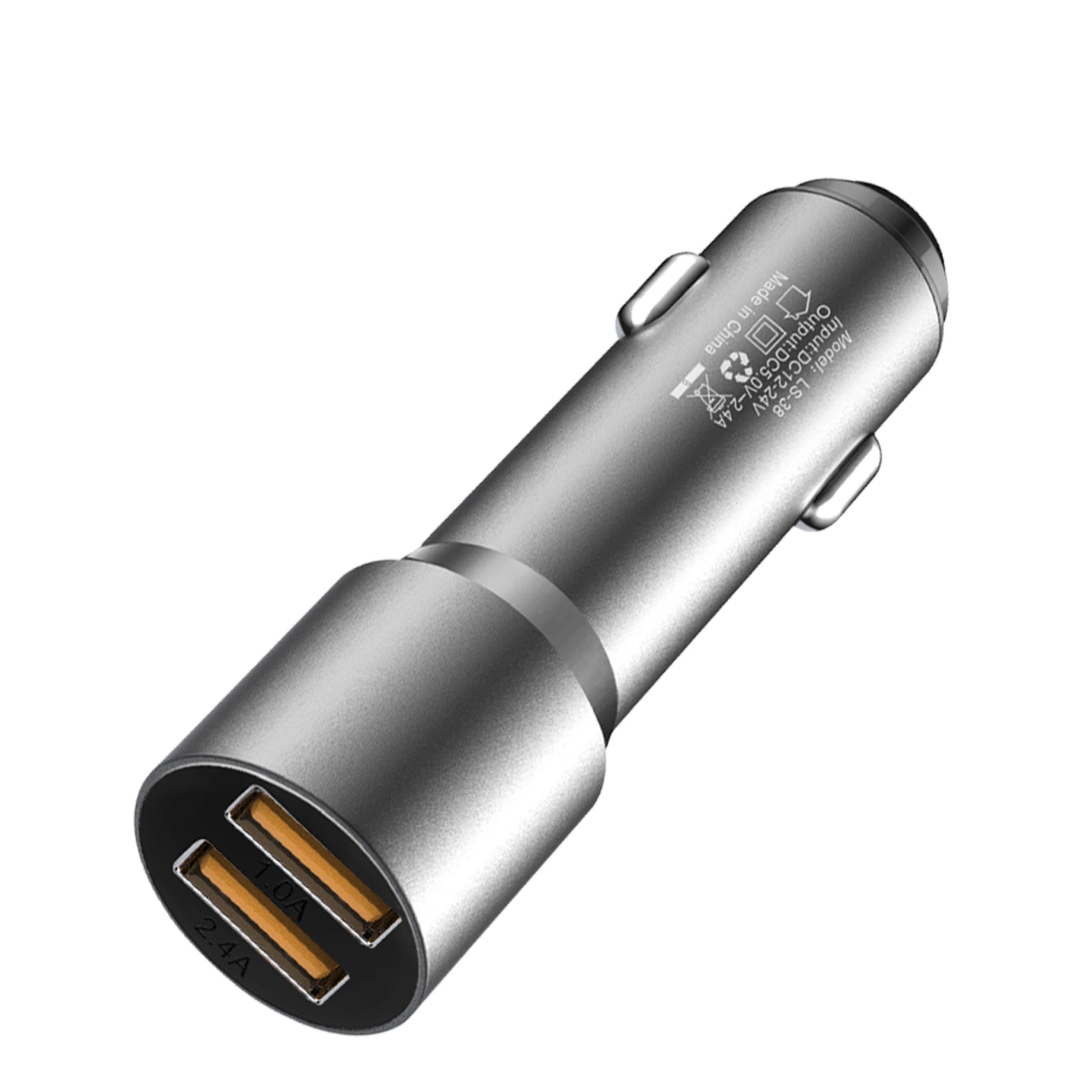 

Smart Aluminium alloy fast charging car charger for mobile phone