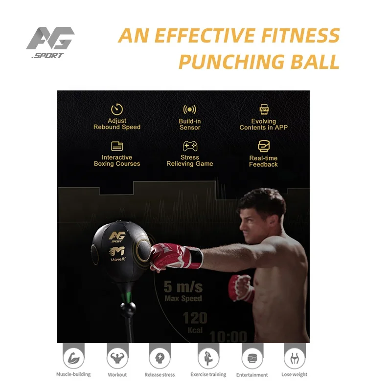 
2020 New Design Wireless Mobile App Tracking Speed Man Free Standing Boxing Ball Water Kick Heavy Kids Equipment Punching Bag 