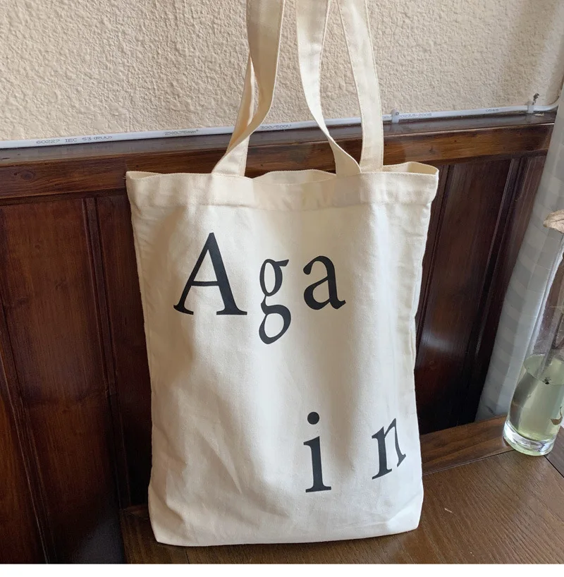 

2021 summer fashion Letter printing Canvas Bag custom Yellow Single Shoulder Girl Bag Wholesale, Black