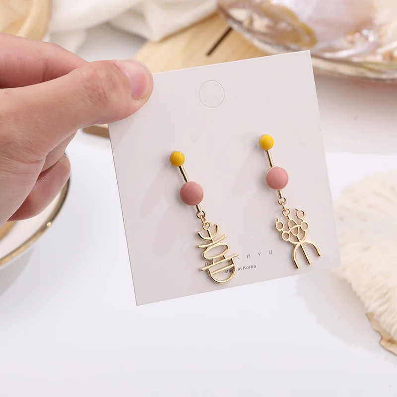 

S925 Silver Needle For The New Year Chinese Style Personality Versatile Joy Stud Girl Super Fairy Temperament Simple Earrings, Silver needle, ear clip
