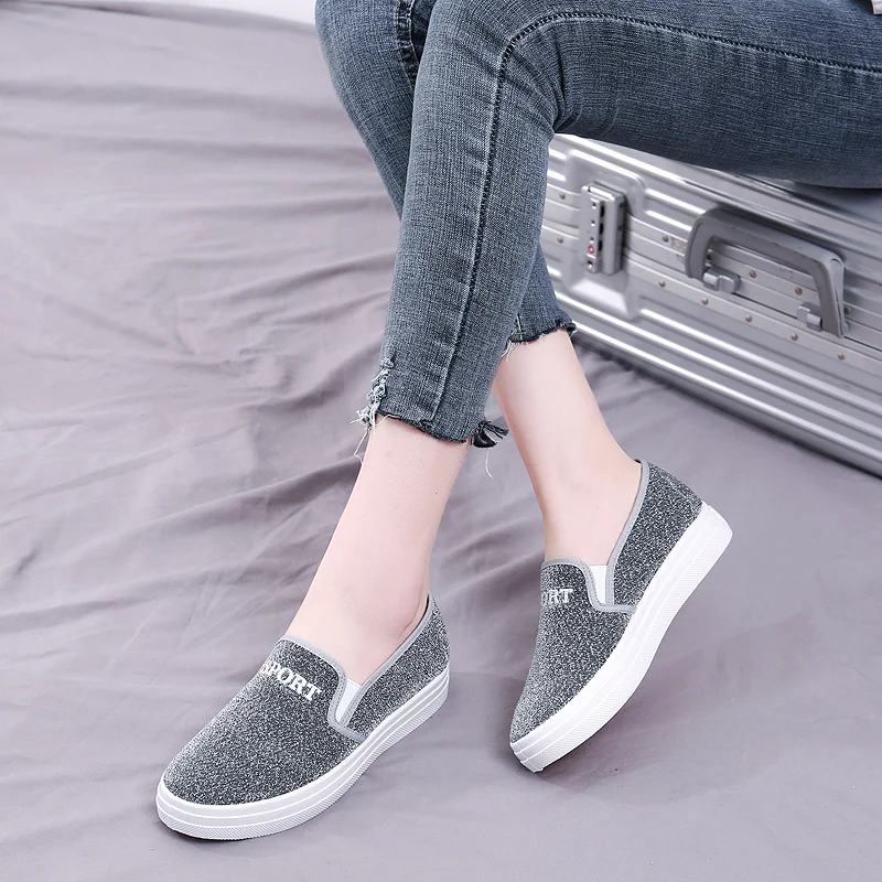

2021 summer canvas shoes female trend casual students flat bottom small white shoesshallow cheap shoes, Customized color