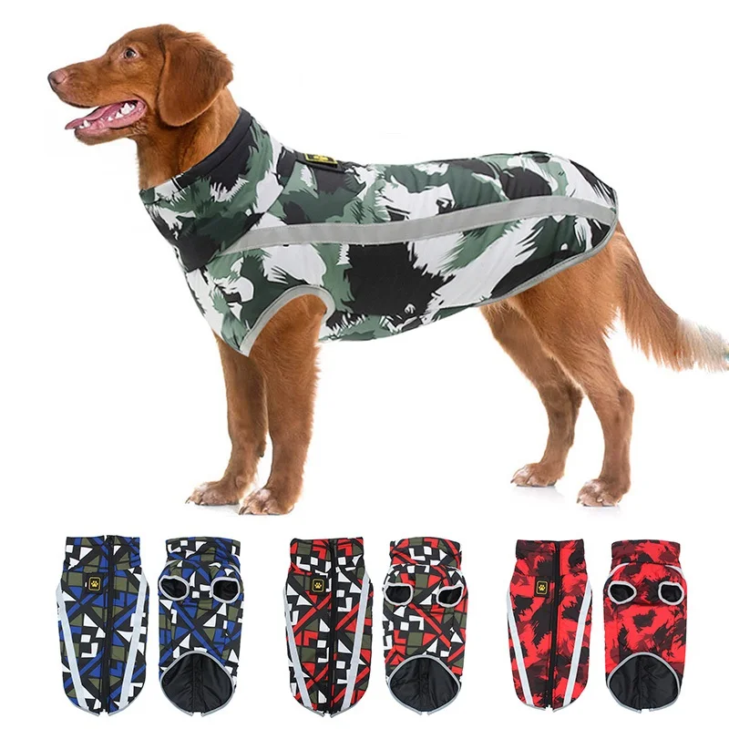 

Winter Dog Clothes Pet Warm Reflective Vest Jacket Coat Waterproof Dog Clothing Outfit pet accessories French Bulldog