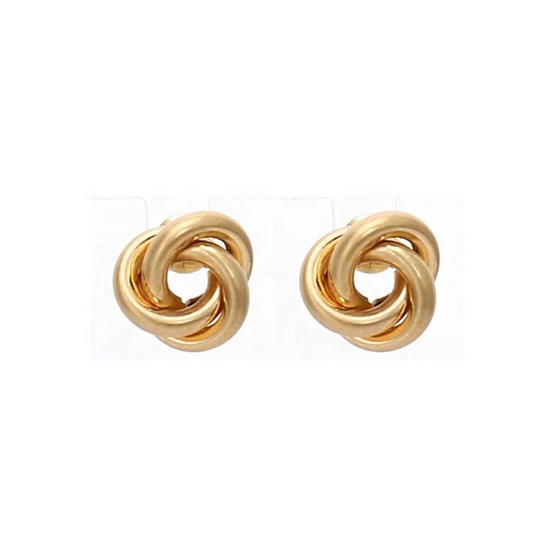 

Small Stud Earring Gold Silver Twisted Hollowing Metal Earring Studs Women Punk Jewelry Gift for Girls Wholesale