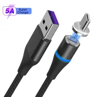 

Factory 5A high speed charging magnetic phone cable strong magnetic usb data cable