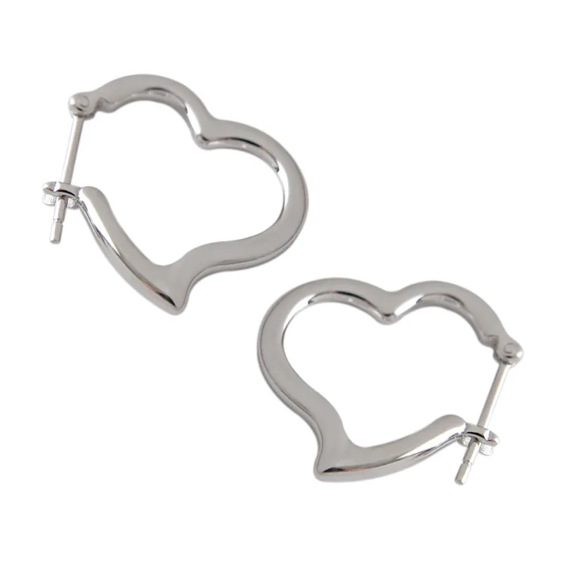 

SKA S925 Sterling Silver Gold Plated Korean Style Fashion Heart Shape Earrings 2020 Hot Selling Earrings