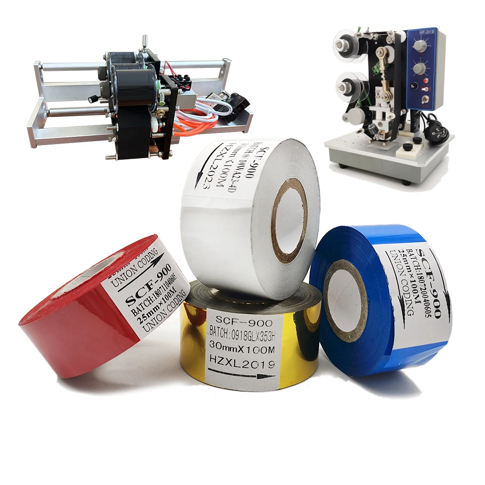 OEM Manufacture Hot Stamping Foil Heat Transfer for Date Printing Ribbon Hot Foil Ribbon for Coding Tape Machine