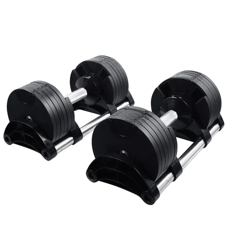 

New factory outlet gym equipment fitness machine bodybuilding physical exercise adjustable dumbbell, Black