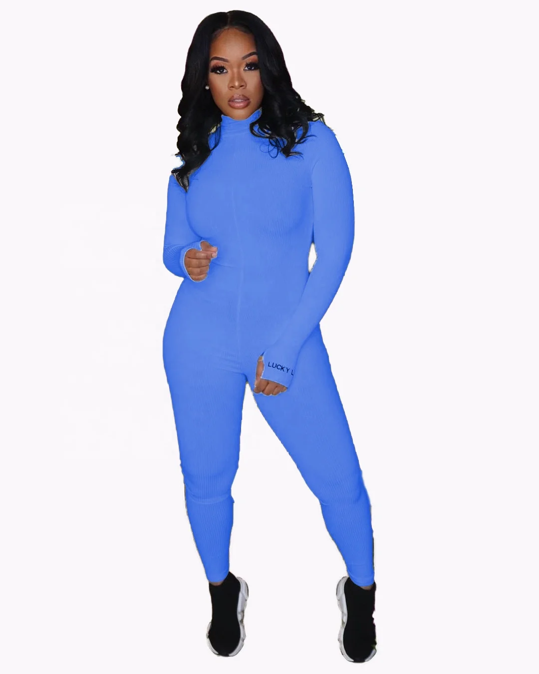 

2020 Women Lucky Label One Piece Sexy Jumpsuits And Rompers Women Bodycon Sportswear Jumpsuits Bodysuits, Picture