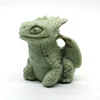 Factory Produce Hand Carved Natural Green Jade Crystal Toothless Dragon