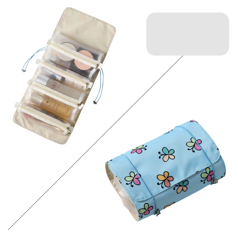 

4 in 1 promotional cosmetic make up case bag for ladies travel size makeup bag