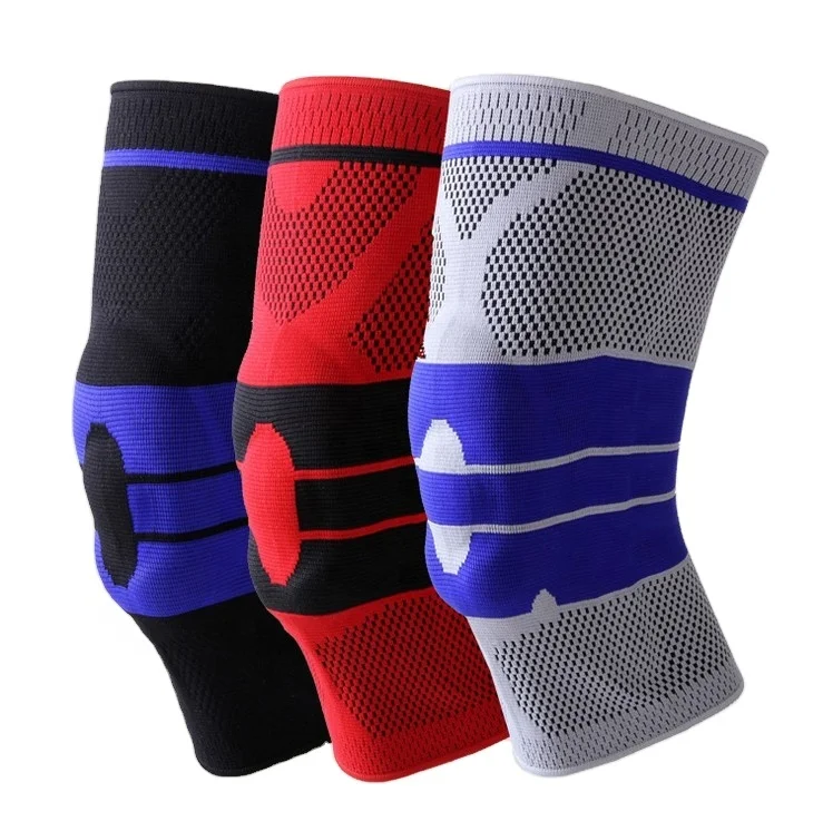 

Basketball equipment knee brace support volleyball knee pads sports knee compression sleeve, Black,grey,red,blue