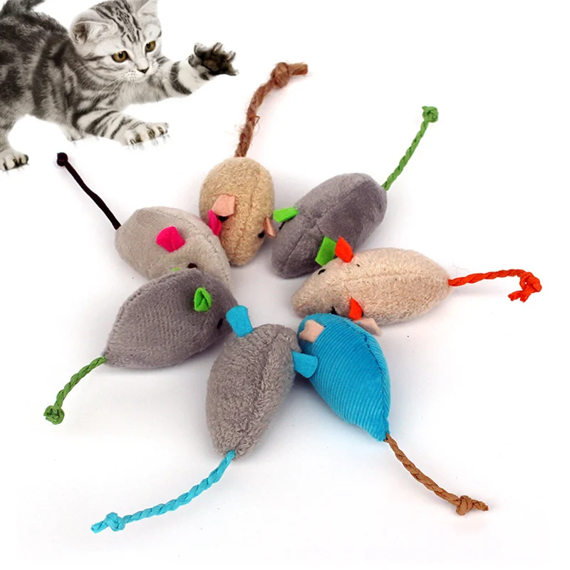 

Factory Wholesale Cat Interactive Toy with Catnip Funny Soft Plush Mouse Kitten Pet Toy