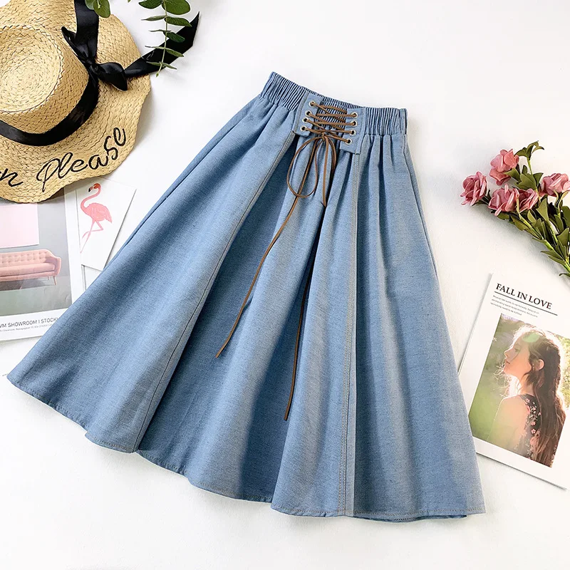 

Hot selling fashion style blue long polyester fluffy women summer skirt, Customized color