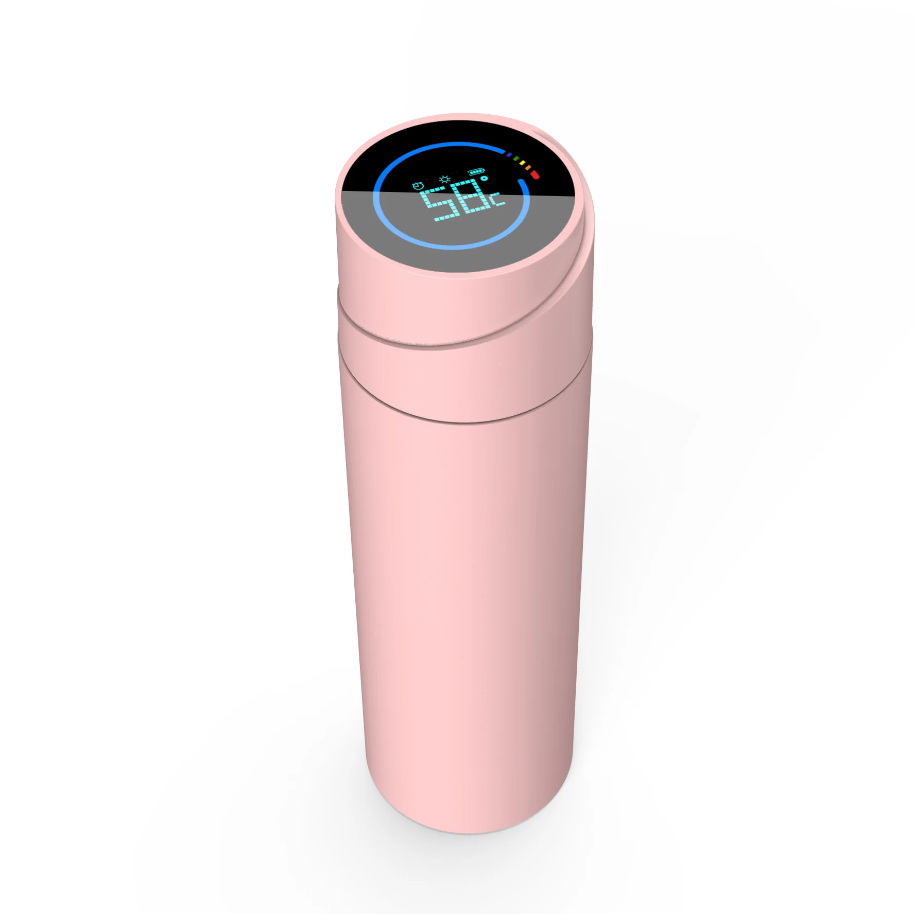 

2021 Pengwing Hot Selling Amazon Cool Design 450Ml Smart Reminder Vacuum Intelligent Water Bottle, Pink white black