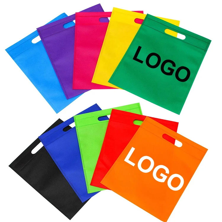 

Wholesale D cut non woven bag reusable foldable shopping tote custom logo bags manufacturer, Customized