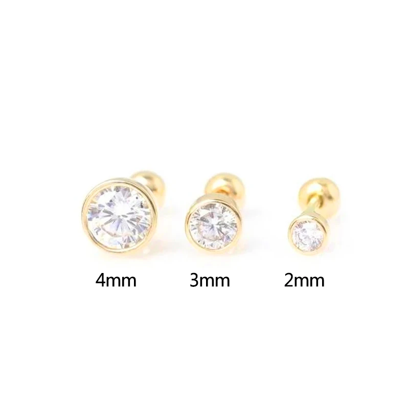 

CANNER Factory Price Body Piercing Jewelry 925 Sterling Silver 18K Gold Mini Earrings