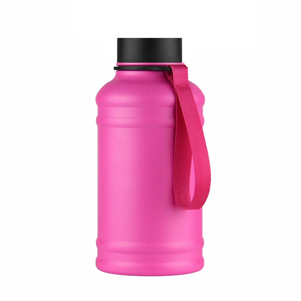

Custom gym stainless steel bottle 1.3l double wall vacuum bottle insulated vacuum water bottle with sleeve, Customized color