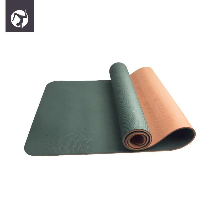 

New Design Thick Double Color Non-Slip Tpe Yoga Mat With High Quality, Blue/green/yellow/red/pink/black/gray etc