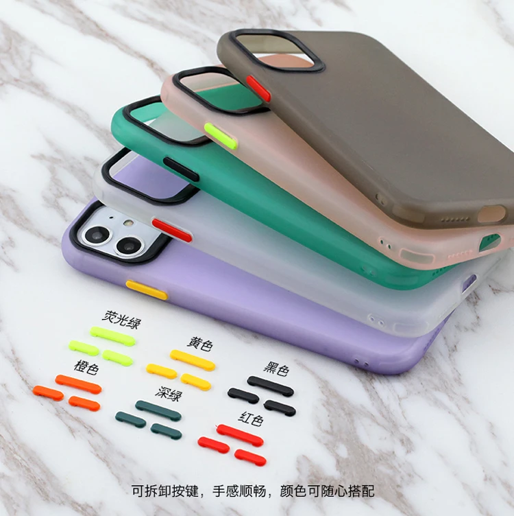 

Fashion night light camera protection skin feeling colorful keys matte tpu pc phone back cover case for samsung galaxy s20 plus