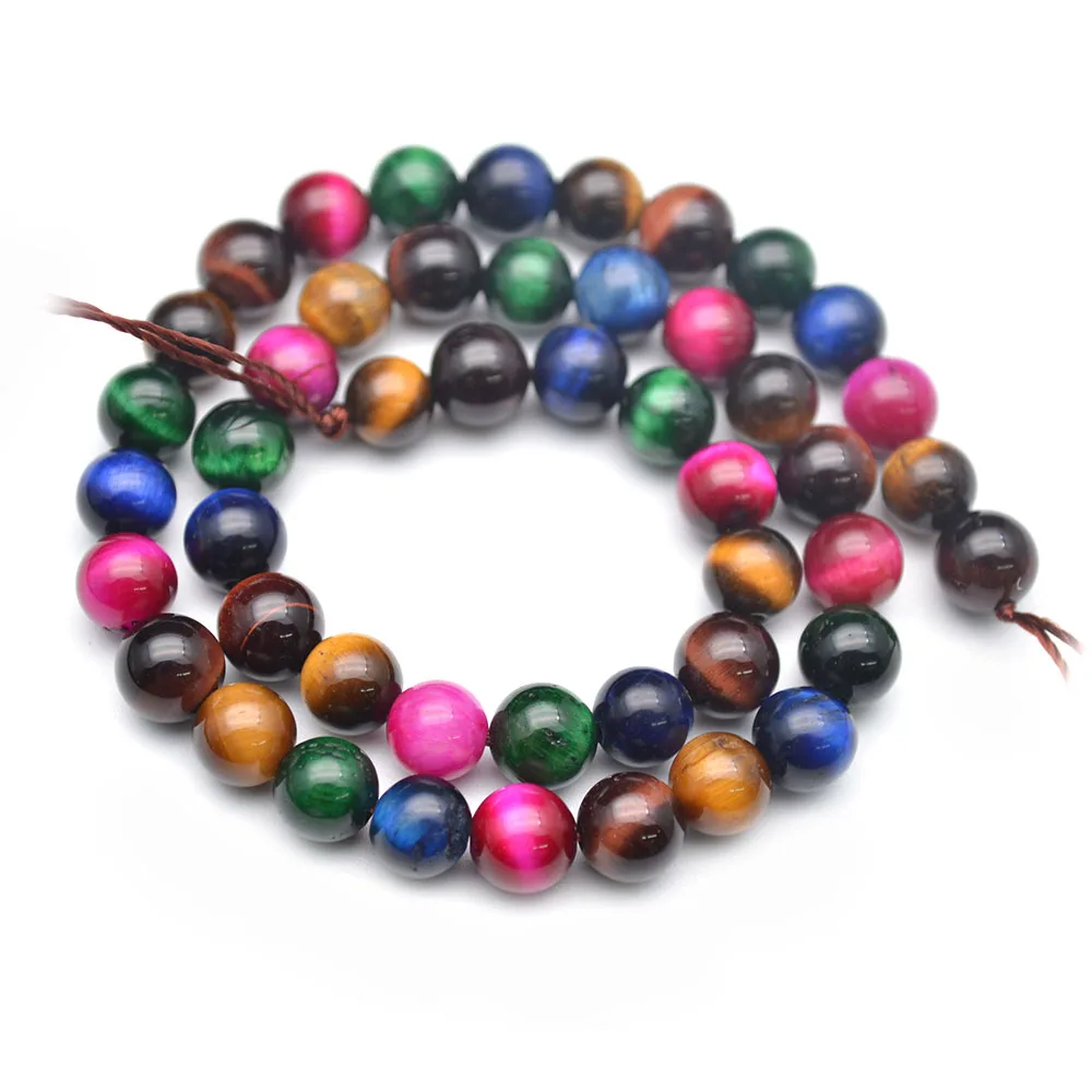 

8mm Mix color Tiger Eye Stone Round Loose Beads DIY Jewelry making supplies