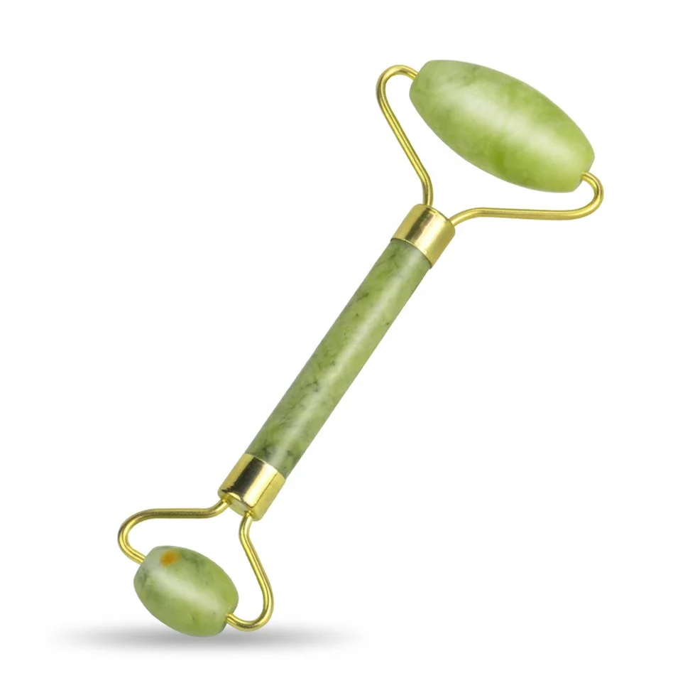 

New arrival Natural Green jade roller facial face jade roller with Box For Face