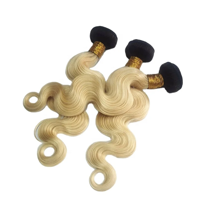 

Ombre color 1B/613 Body Wave Mix Length 3 Bundles
