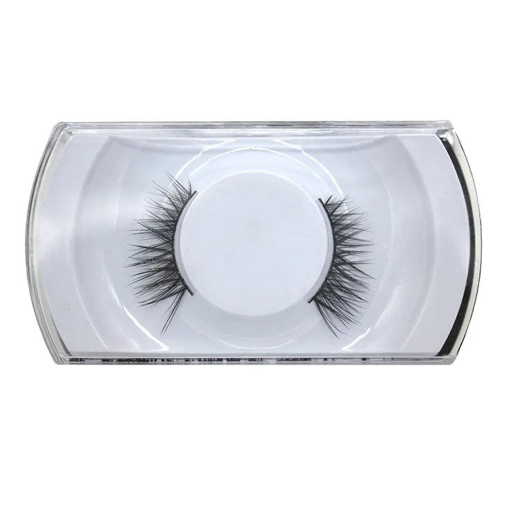 

3d faux mink half lashes 25mm flutty half corner lashes custom packing half strip lashes, Natural black mink eyelashes