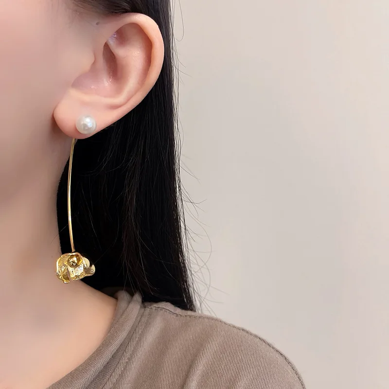 

Fashion Design French Antique Pearl Temperament Pendant Earrings Jewelry For Women