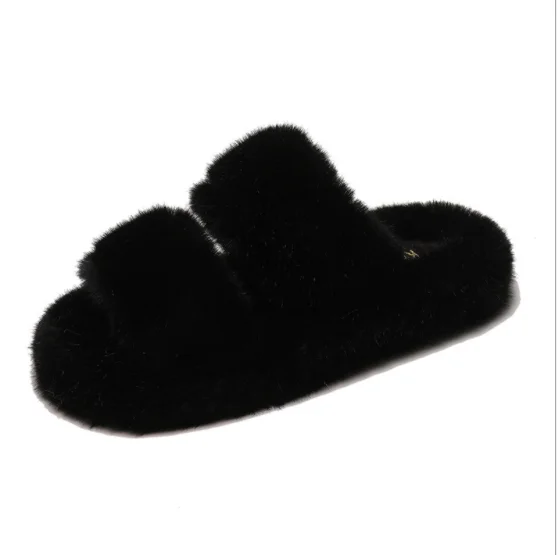 

factory outlet spring and autumn new wool cotton drag fashion all kinds of indoor and outdoor wear plush slippers, Black ,khaiki,beige