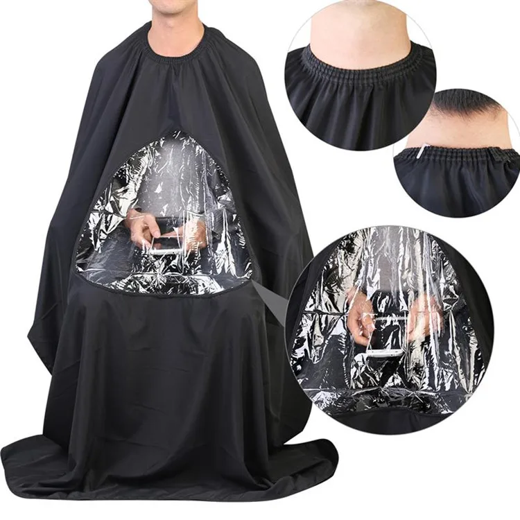 

Haircut waterproof robe hair salon adult haircut cloak barber capes black with designs, Black/red/white/yellow