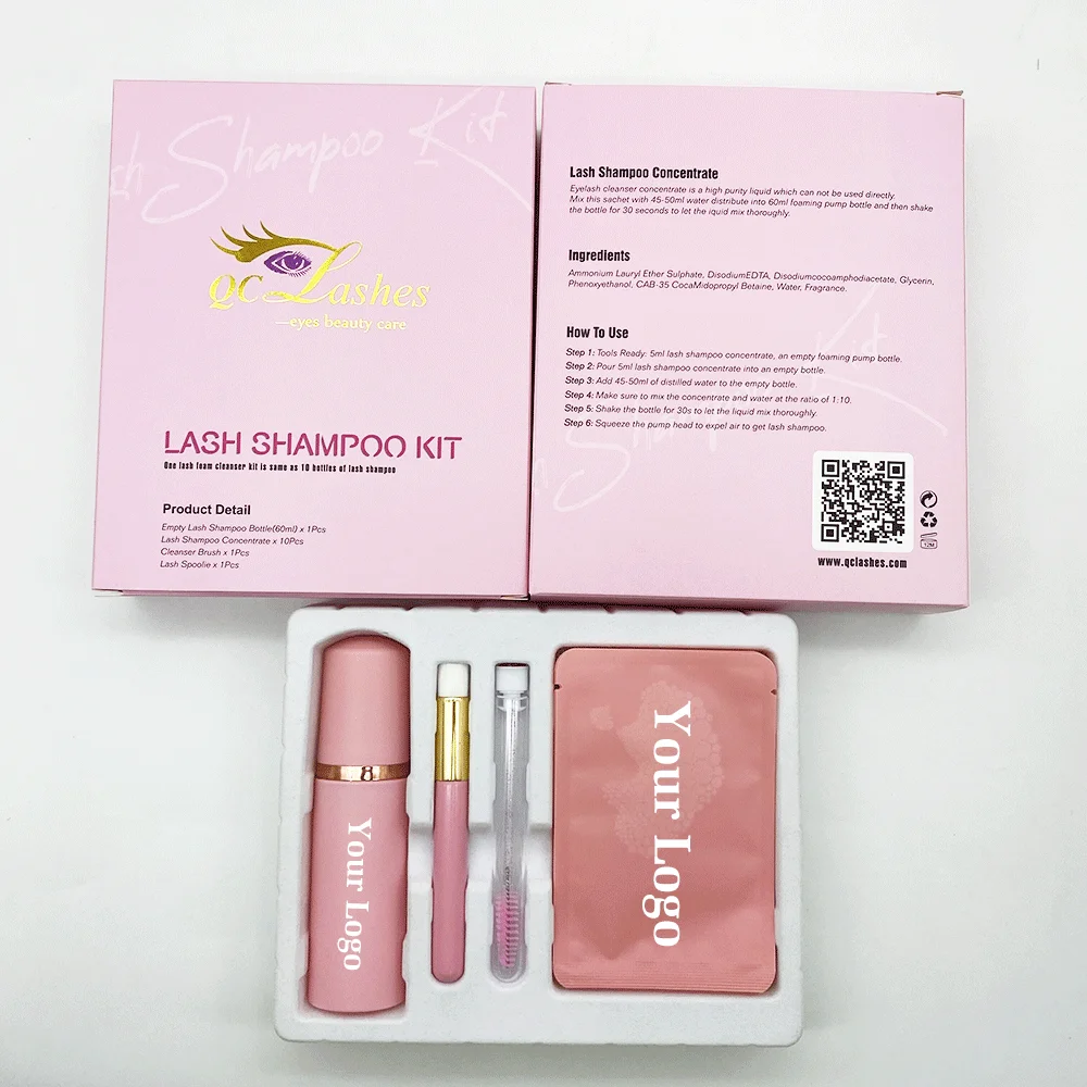 

Wholesale private label eyelash shampoo lash aftercare kit lash cleanser bottle lash shampoo