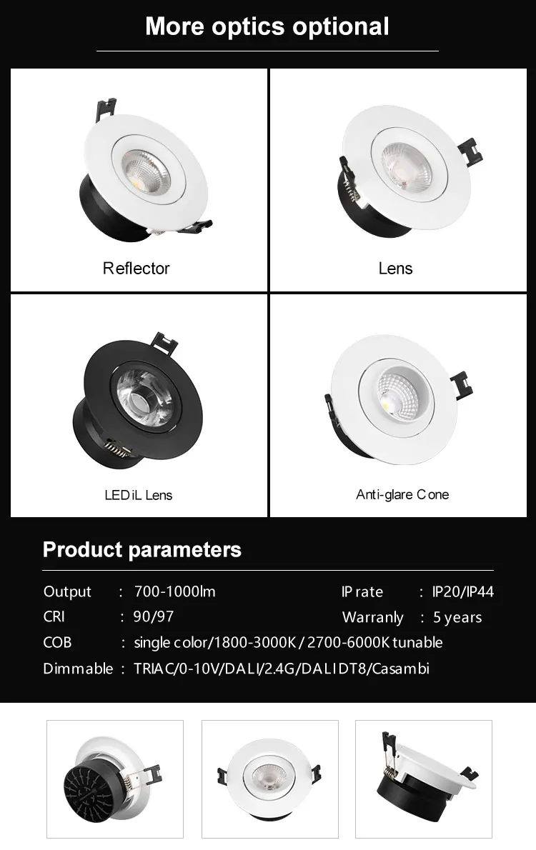 Ultra-thin led ceiling light recessed 10W LED downlight